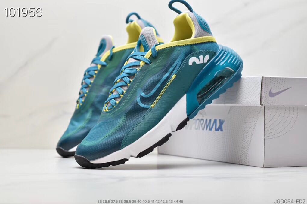 Women Nike Air Max Vapormax 2090 Flyknit Blue White Yellow Shoes